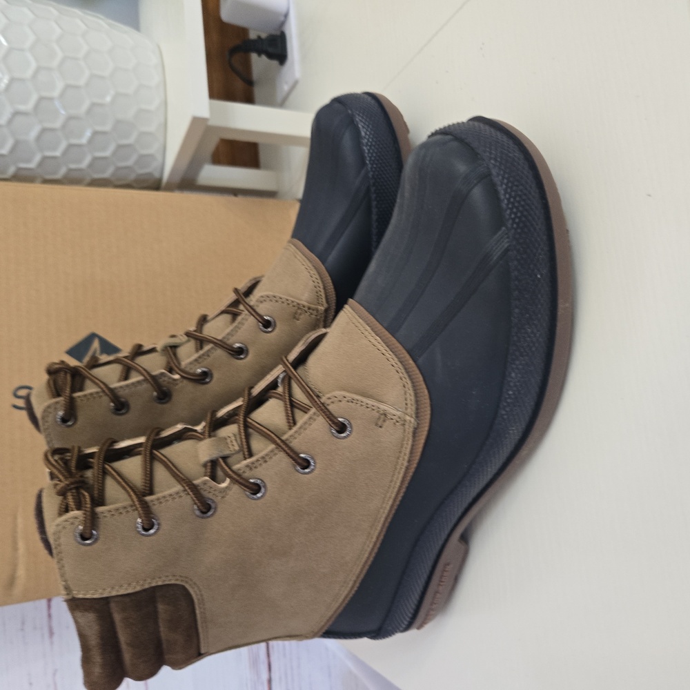 NWT Sperry Men's Cold Bay Wateproof Boot Taupe Size 10 - Picture 9 of 14